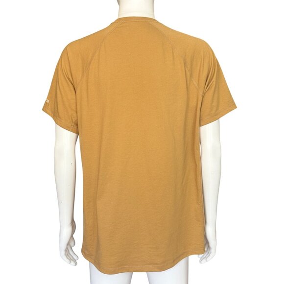 Carhartt Mens Relaxed Fit Force Pocket T-Shirt Gold Large Polyester Blend - Picture 2 of 6